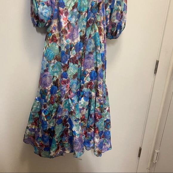 Patbo Blossom Floral Cut Out Chiffon Maxi Dress - Picture 13 of 14